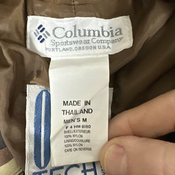 Vtg Columbia Pants Mens M Duck Frog Camouflage Zip Up Pull On Nylon Canvas - Picture 7 of 10